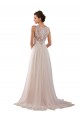 Online High Neck A-Line Tulle Wedding Dress with Lace Back UK