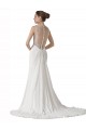 Online Sweetheart Sheath Chiffon Beach Wedding Dress with Beaded Belts UK