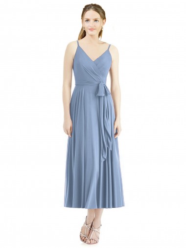 Online Short Tea Length Chiffon Bridesmaid Dress UK