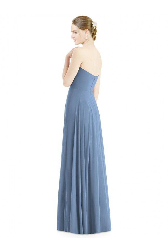 Online Strapless Sweetheart Chiffon Bridesmaid Dress UK