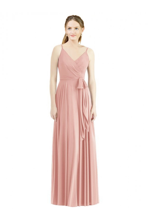 Online Romantic Full length Long Chiffon Bridesmaid Dress UK