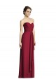Online Long Strapless Chiffon Bridesmaid Dress with Side Slit UK