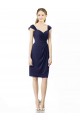 Online Cocktail Length Short Cap Sleeves Chiffon Bridesmaid Dress UK