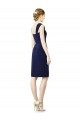 Online Cocktail Length Short Cap Sleeves Chiffon Bridesmaid Dress UK