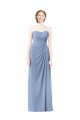 Online Strapless Long Chiffon Bridesmaid Dress with Sweetheart Neckline UK