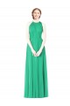 Online Halter Neckline Long Chiffon Bridesmaid Dress with Side Bow UK