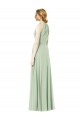 Online Halter Neckline Long Chiffon Bridesmaid Dress with Side Bow UK
