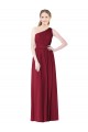 Online One Shoulder Full Length Long Chiffon Bridesmaid Dress. UK