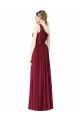 Online One Shoulder Full Length Long Chiffon Bridesmaid Dress. UK