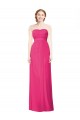 Online Full Length Strapless Long Chiffon Dress with Waistband UK