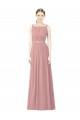Online High Neck Chiffon Bridesmaid Dress with Low Back UK