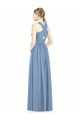 Online Sleeveless Cross Strap Back Chiffon Bridesmaid Dress UK