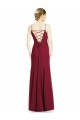 Online High Square Trumpet Chiffon Bridesmaid Dress with Lace-Up Open Back UK