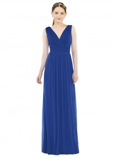 Online Low Square Back Sleeveless Shirred Skirt Bridesmaid Dress UK