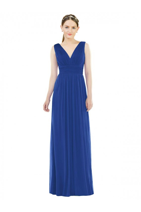 Online Low Square Back Sleeveless Shirred Skirt Bridesmaid Dress UK