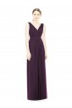 Online V-Neckline Sleevelss Full Length Chiffon Bridesmaid Dress UK
