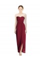 Online Strapless Sweetheart Long Chiffon Bridesmaid Dress UK