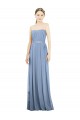 Online V-Pleat Chiffon Full-Length Strapless Bridesmaid Dress UK