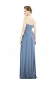 Online V-Pleat Chiffon Full-Length Strapless Bridesmaid Dress UK