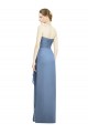 Online Strapless Full-Length Chiffon Bridesmaid Dress with Front Slit UK
