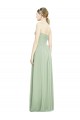 Online Crisscross Draped Full Length Strapless Chiffon Bridesmaid Dress UK