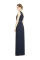 Online Full-Length V-Neck Lux Chiffon Bridesmaid Dress with V-Back UK
