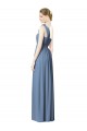 Online Flower Shoulder Draped One Shoulder Chiffon Bridesmaid Dress UK