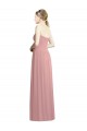 Online Crossover Draped Sweetheart Chiffon Formal Bridesmaid Dress with Front Slit UK