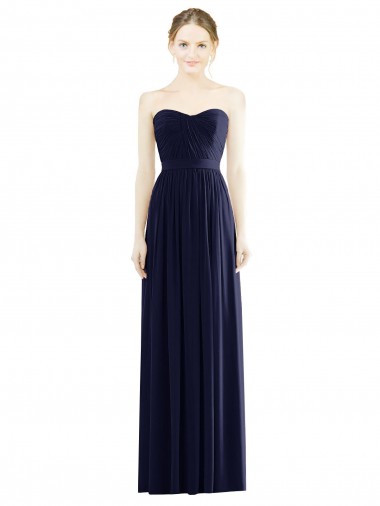 Online Low Back Draped Strapless Chiffon Formal Bridesmaid Dress  UK
