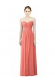 Online Draped Sweetheart Strapless Chiffon Bridesmaid Dress UK