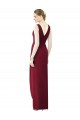 Online Draped Sleeveless Long Chiffon V-Neck Bridesmaid Dress UK