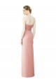Online Strapless Sweetheart Long Chiffon Wrap Bridesmaid Dress UK
