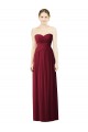 Online Draped Full Length Strapless Chiffon Bridesmaid Dress UK