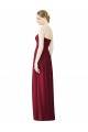 Online Draped Full Length Strapless Chiffon Bridesmaid Dress UK