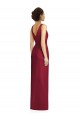 Online Draped V-Neck Cocktail Length Chiffon Bridesmaid Dress UK