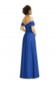 Online Off the Shoulder Draped Chiffon Maxi Bridesmaid Dress UK
