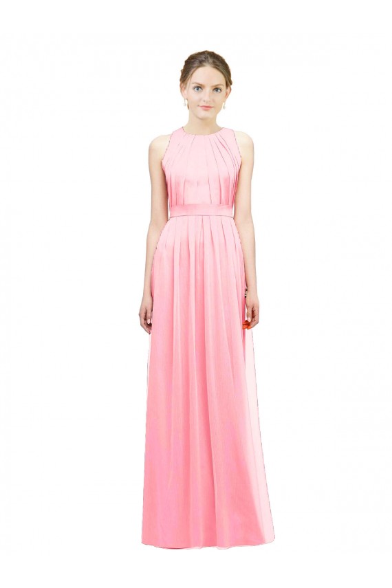 Online Sleek Halter Neck Chiffon Bridesmaid Dress  UK