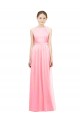 Online Sleek Halter Neck Chiffon Bridesmaid Dress  UK