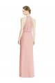 Online Halter Neck Trumpet Chiffon Bridesmaid Dress UK