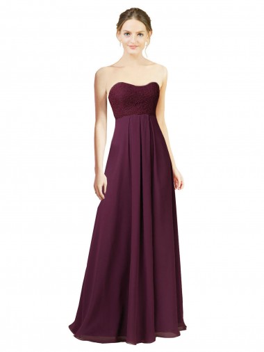 Online Dreamy Lace Over Chiffon Bridesmaid Dress UK