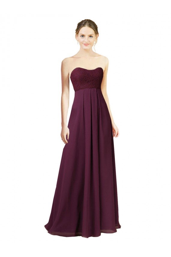 Online Dreamy Lace Over Chiffon Bridesmaid Dress UK
