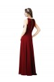 Online Luxe Chiffon Bridesmaid Dress with Open Slit In the Back UK