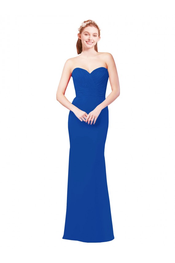 Online Elegant Chiffon Bridesmaid Dress with Matching Tie UK