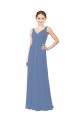 Online Draped V-Neck Luxe Chiffon Bridesmaid Dress UK
