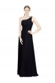 Online Sweetheart Chiffon Bridesmaid Dress with Beaded One Shoulder Strap UK