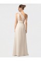 Online One Shoulder Full Length Chiffon Bridesmaid Dress with Shirred Bodice UK