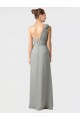 Online Sheer One Shoulder Chiffon A-Line Bridesmaid Dress with Slit UK