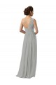 Online Ruffled One Shoulder Floor Length Long Chiffon Bridesmaid Dress UK