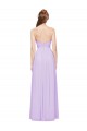 Online Strapless Mermaid Chiffon Bridesmaid Dress WITH High Side Slit and Ruffles UK