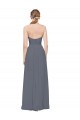 Online Twisted Waist Pleats Sweetheart Long Chiffon Bridesmaid Dress UK